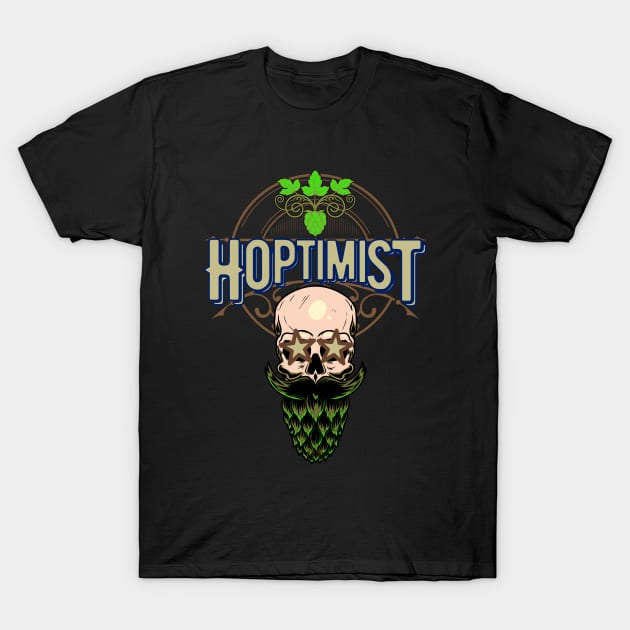 Hoptimist - Funny Beer T-Shirt by SEIKA by FP